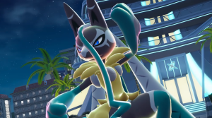 A Pokémon Legends: Z-A screenshot depicting Mega Lucario Z.
